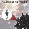 Ford Edge, Escort (2007-2014, 1981-2003) 100 Pcs Front Fender Skirt Clips