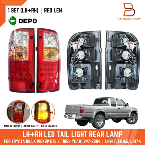 Toyota Hilux LN147 LN167 LN174 LED Red Tail Light (1998-2004)