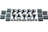 Panex 10 x Dzus Noir Tête De Fourche Libération Panex D Anneau Boulons Clips