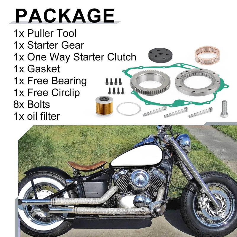 Yamaha XVS1100 V-Star 1100 One Way Starter Clutch Kit w/ Puller Tool