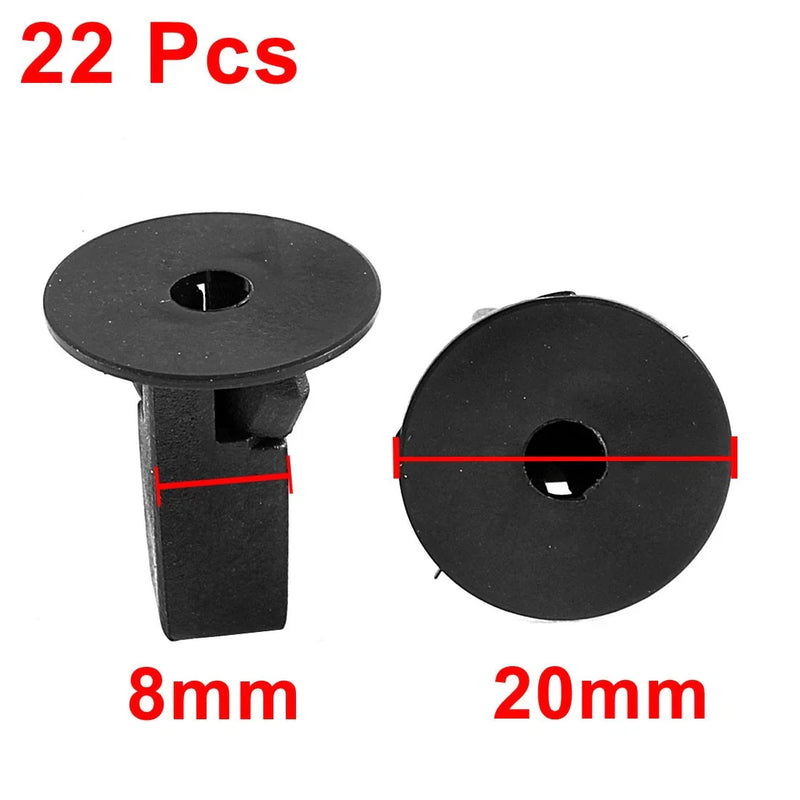 Toyota 2 Black Plastic Splash Guard Fastener Clips