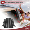Toyota Prado 8 Pcs Carbon Fiber Car Door Pillar Window Trim (2024-2025)