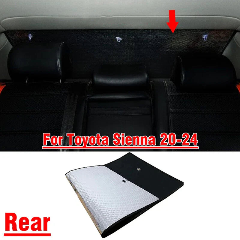 Toyota Sienna Rear Windshield Privacy Thick Sunshade Cover (2020–2024)