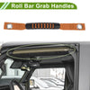 Jeep Wrangler 2018-2031 - Black & Orange Roll Bar Grab Handles