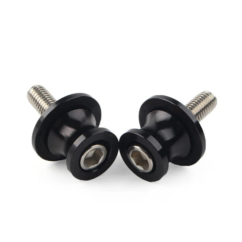 KAWASAKI ZX6R (2012-2021) - Black CNC Slider Screws Swingarm Spools 8MM