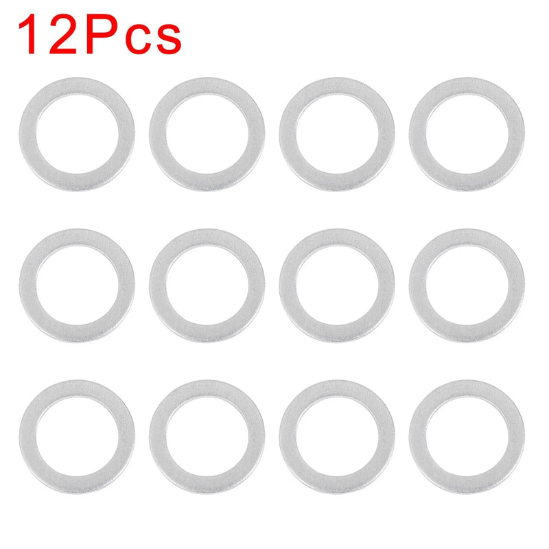 Honda 12 x M18 Silver Tone Oil Drain Plug Gaskets (90471-PX4-000)