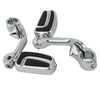 Harley 1-1/4" Long Angled Highway Bar Engine Guard Footpegs