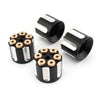 Harley Big Twin 1340 Evo 4 x Black White Spark Plug Nut Caps (1985-1999)