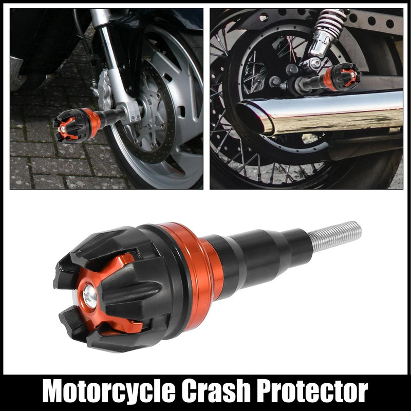 M10 x 1.5 Universal Motorcycle Exhaust Slider Falling Crash Protector Orange
