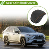Toyota RAV4 2019-2024 Black Brown Faux Leather Gear Shift Knob Cover