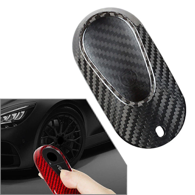 Mercedes Benz S Class Carbon Fiber Black Key Fob Case Cover (2021)