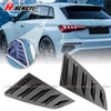Audi A3 S3 Carbon Look Rear Quarter Window Glass Louver (2021–2023)