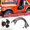 Jeep CJ5 J10 Wrangler 7 x Spark Plug Wire Ignition Coil Cables (1976-1986)