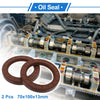 Car Oil Seal 70x100x13mm Seal Ring Rotary Shaft Seal FKM Rubber Brown 2 x
