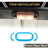 Jeep Wrangler Carbon Fiber Front Rear Roof Reading Light Trim Covers (2007-2018)