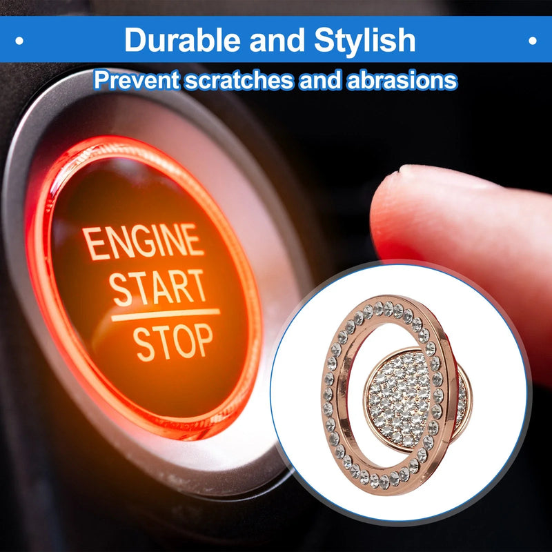 Land Rover Rose Gold Tone Push Start Button Cover 4cm