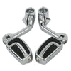 Harley 1-1/4" Long Angled Highway Bar Engine Guard Footpegs
