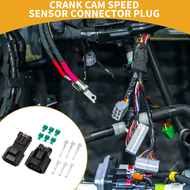 Mitsubishi Evo & Subaru 3 Pin Crank Cam Speed Sensor Connector Plug