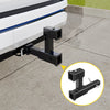 Dual 2in Trailer Hitch Receiver Rise-Drop Extender Adapter 4000LB Black