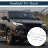 Toyota Fortuner (2020-2022) Silver Tone Front Headlight Trim Bezel
