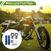 Motorcycle FootPegs 4.8" Rear Footrest Aluminum Blue 2 x