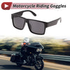 Motorcycle Riding Goggles Deep Gray Lens Black Frame UV400