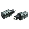 Motorcycle 2 x 17mm Titanium Tone Aluminum Alloy Handlebar Grip End Cap