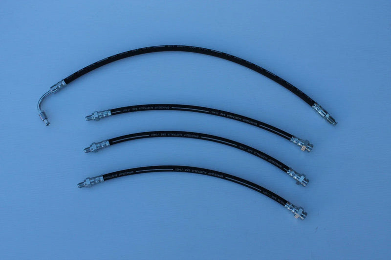 FB EK Holden Drum Brakes & M21 4 Speed Brake & Clutch Hose Set (4)
