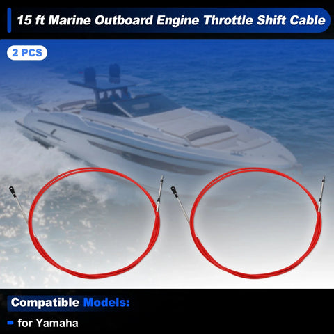 Yamaha 2 x / 15 ft / Boat Throttle Shift Control Cable