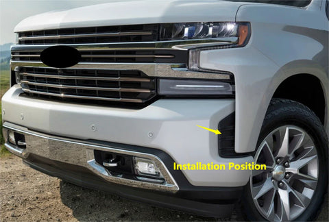 Chevrolet Silverado 1500 Chrome Front Fog Light Cover Trim (2019-2021)