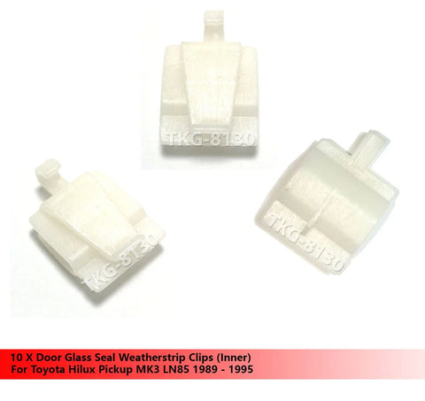Toyota Hilux MK3 LN85 10 x Door Glass Seal Weatherstrip Clips (1989-1995)
