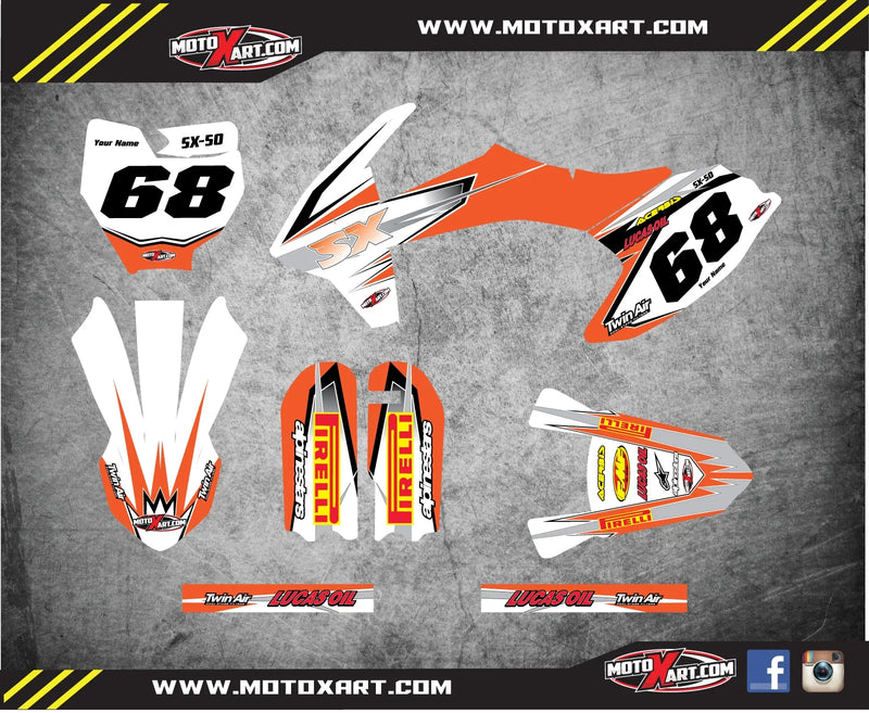 KTM 50 SHOCKWAVE STYLE Full Sticker Kit (2016-2018)