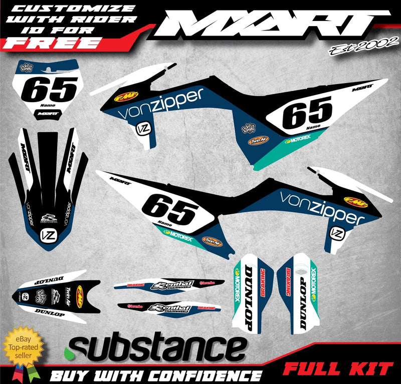KTM SXF Custom Decal Kit FLOW Stickers (2019-2021)