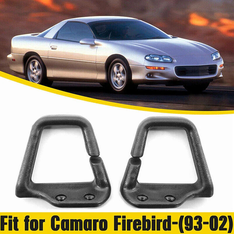 1993-2002 Camaro Firebird Black Ebony Slotted Seat Belt Guide Loops (1993-2002)