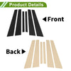 BMW 5-Series Black 6 x Door Pillar Window Trim (2004-2010)