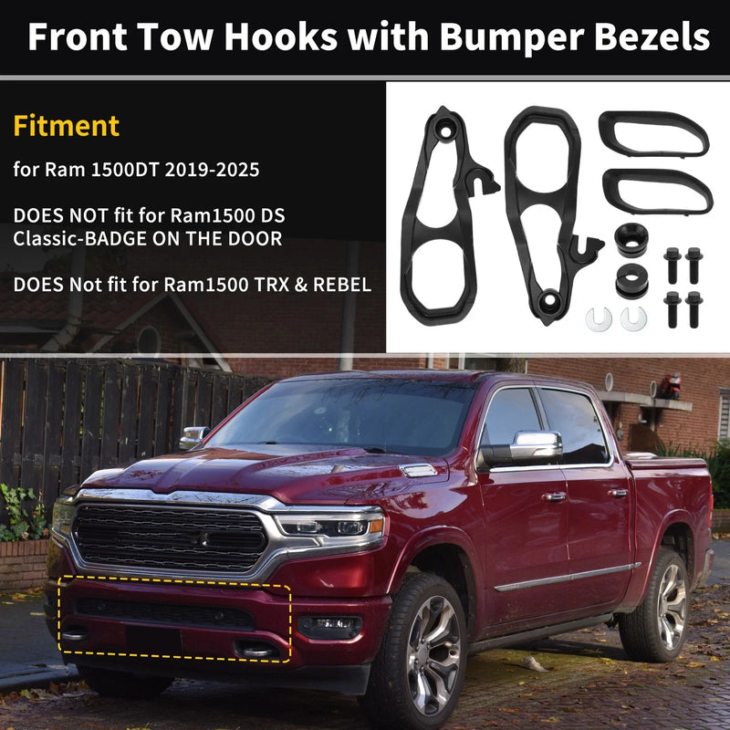 Dodge Ram 1500 DT 2019-2024 Front Tow Hooks (2 x Hooks)