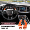 Dodge Charger Orange Paddle Shifter AC Volume Knob Cover Ring Trim (2011-2023)