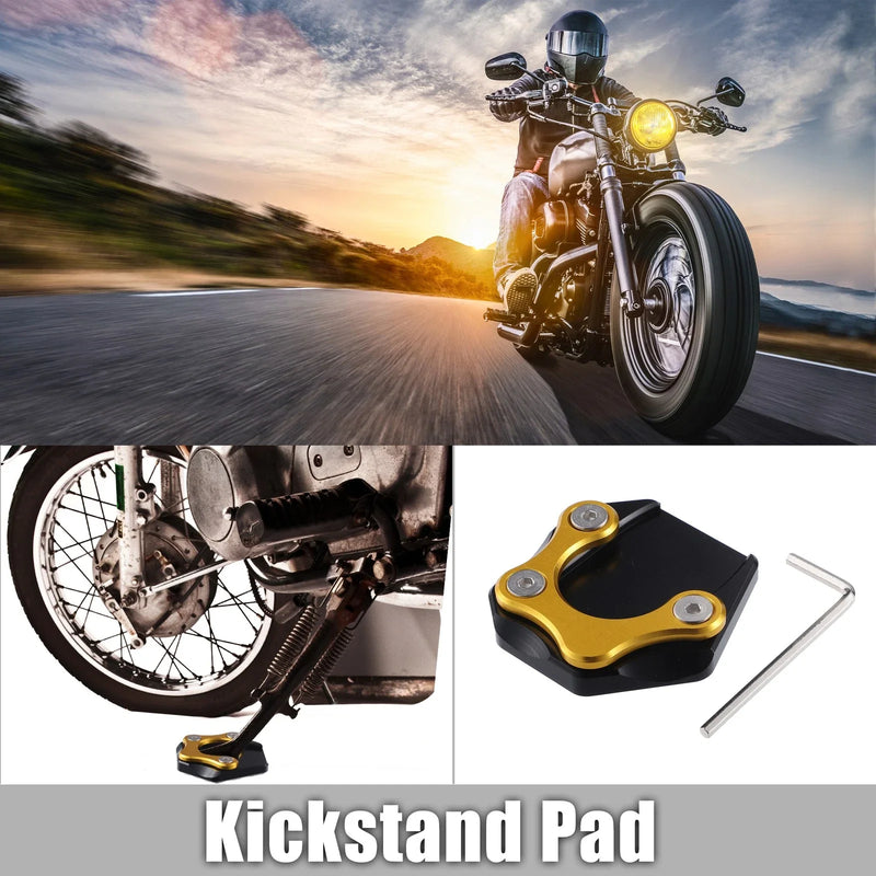 Honda GB350 Gold Black 1 Set Aluminum Alloy Motorcycle Kickstand Plate Pad
