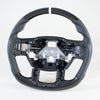 Ford F150 F250 F350 Carbon Flat Bottom Leather Steering Wheel (15-22)