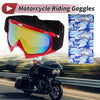 Motorcycle Riding Goggles Colorful Lens Red Frame PC TPU Cycling Sunglasses