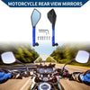 M8/M10 Rear View Mirrors Prismatic Shape Black Blue Aluminum Alloy Motorcycle
