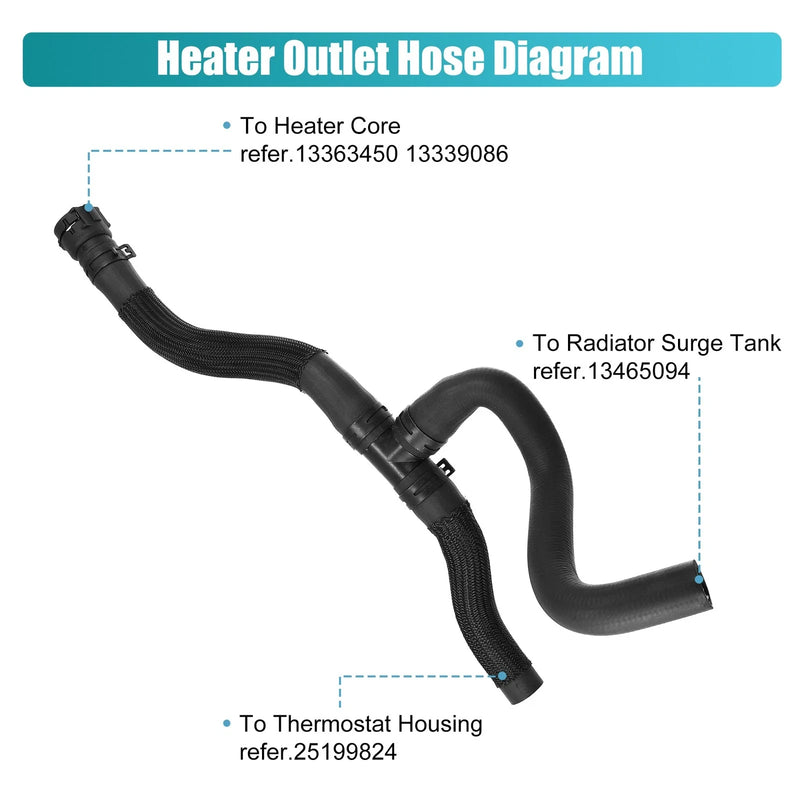 Chevrolet Cruze HVAC Outlet Heater Hose (2011-2015)