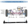 Jeep Wrangler JK 2 x Front Outer Tie Rod End Links Kit (2007-2018)