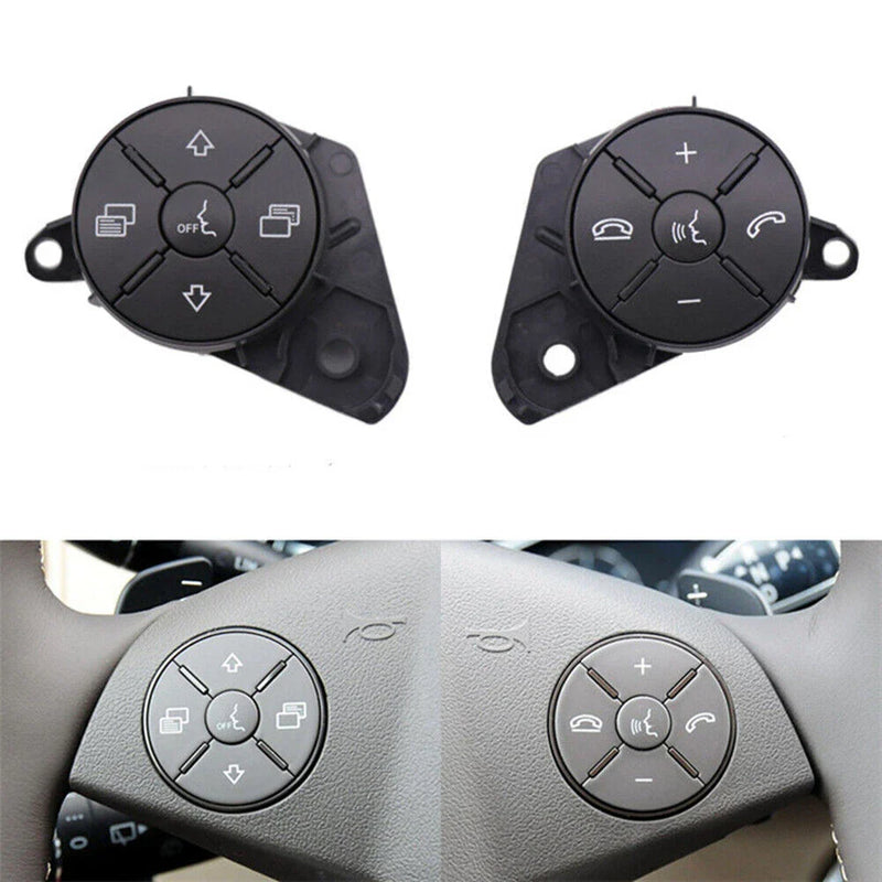 Mercedes Benz W164 ML GL W251 L+R Steering Wheel Button Covers (2006-2012)