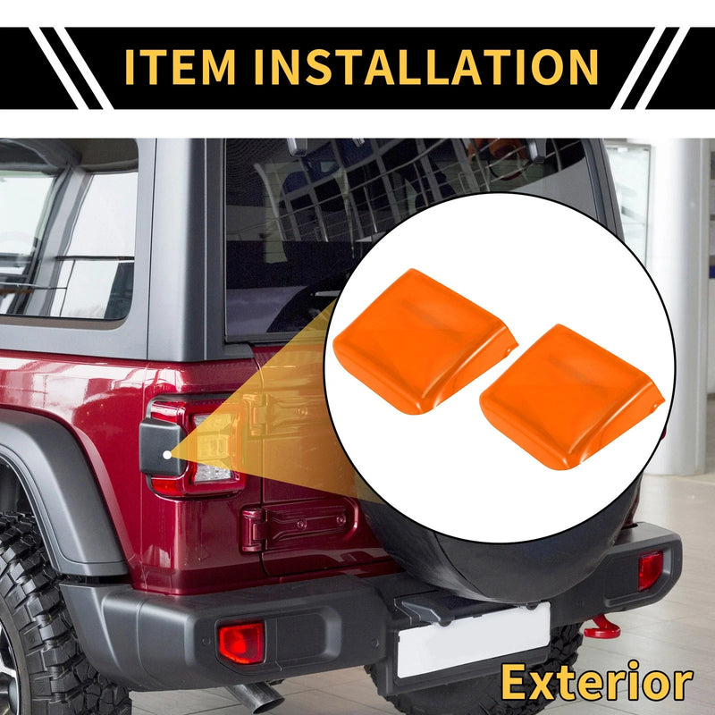 Jeep Wrangler JL JLU (2018-2024) Orange Tail Light Side Cover Trim