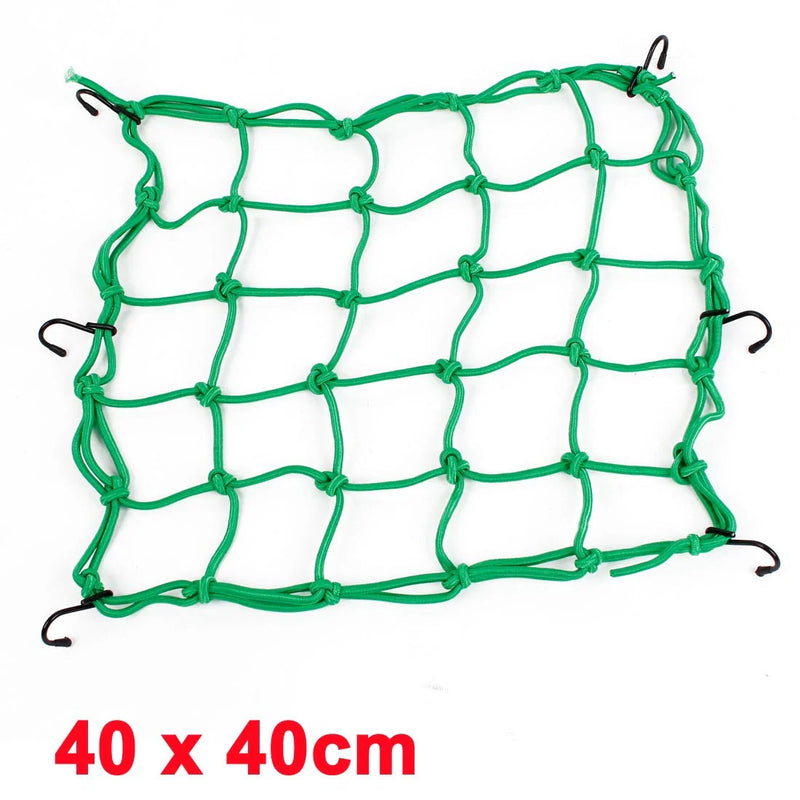 Motorcycle Luggage 6 Hooks Bungee Net Holder Carrier Mesh Green