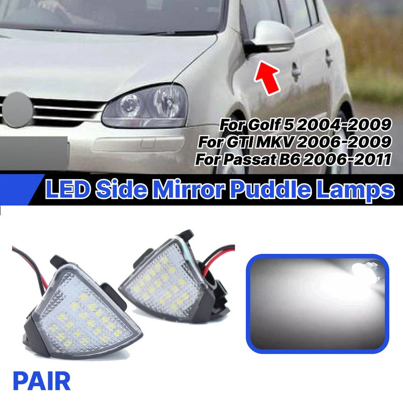 Golf 5 / Jetta MK3 / Passat B6 CC / Rabbit White LED Side Mirror Puddle Lamp