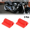 Motorcycle 2 x Universal Red Gear Shift Shifter Protector Cover Anti Slip