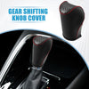 Jeep Gear Shifting Knob Cover - PU Leather Carbon Fiber Black Red