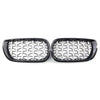 BMW E46 4 Door 2002-2005 Black  Pieces Diamond Front Grille